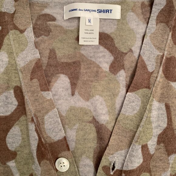 Comme des Garcons camo v-neck cardigan - Picture 2 of 7